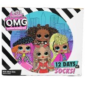 Wholesale - LOL SURPRISE OMG 12-DAYS OF SOCKS BOX SET SIZE 6-8, UPC: 193159145620